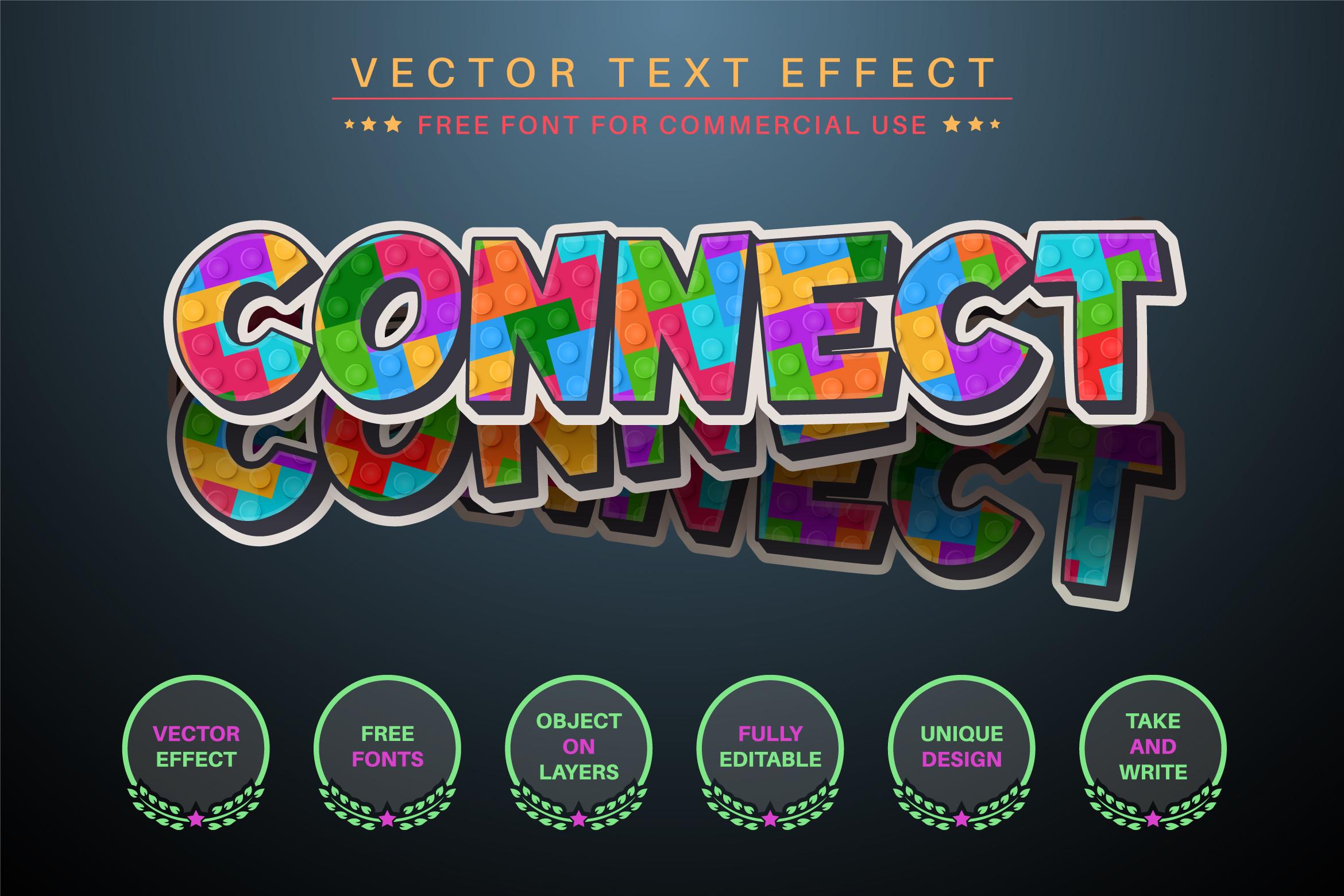 Puzzle Connect - Editable Text Effect