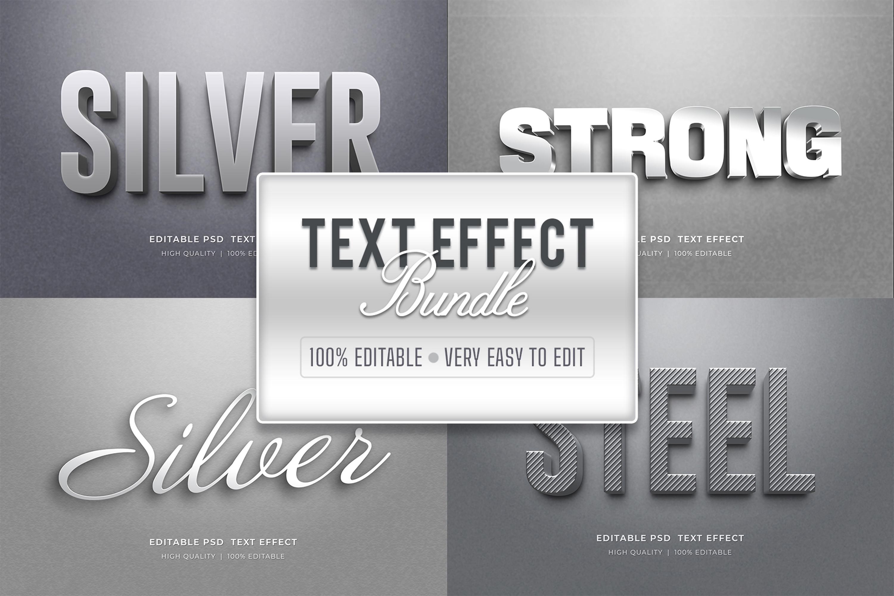 Editable 3D Text Style Effect Bundle