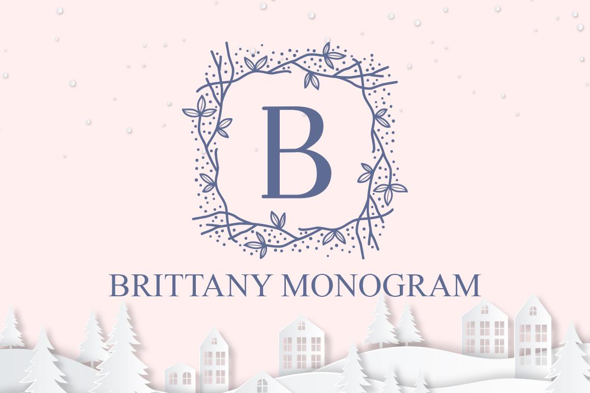 Brittany Monogram Font