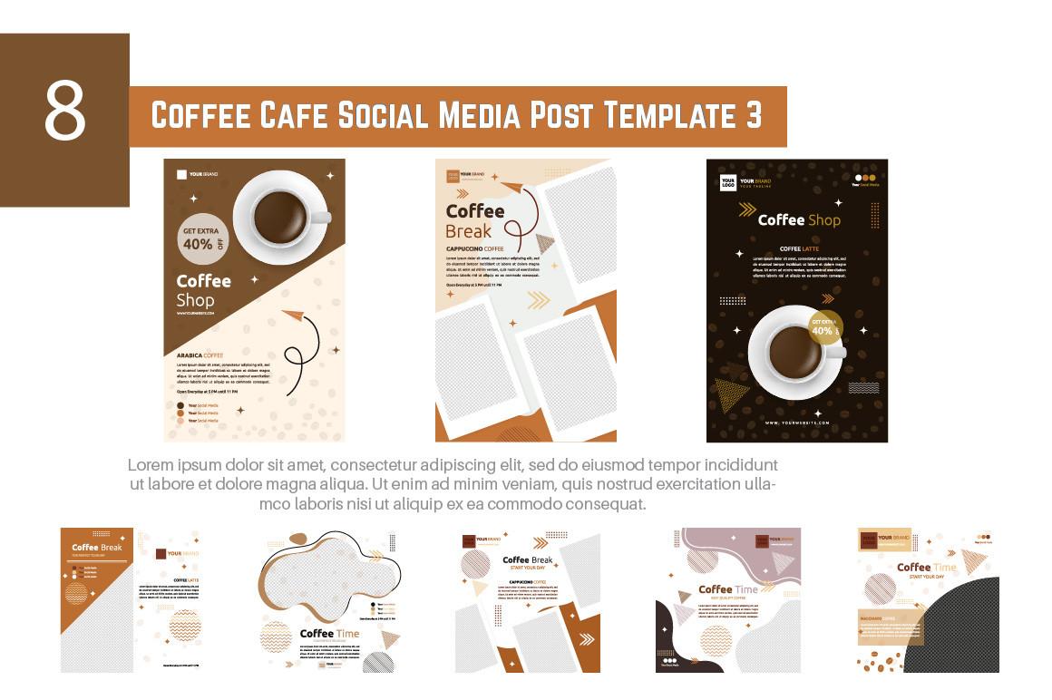 8 Coffee Cafe Social Media Template 03
