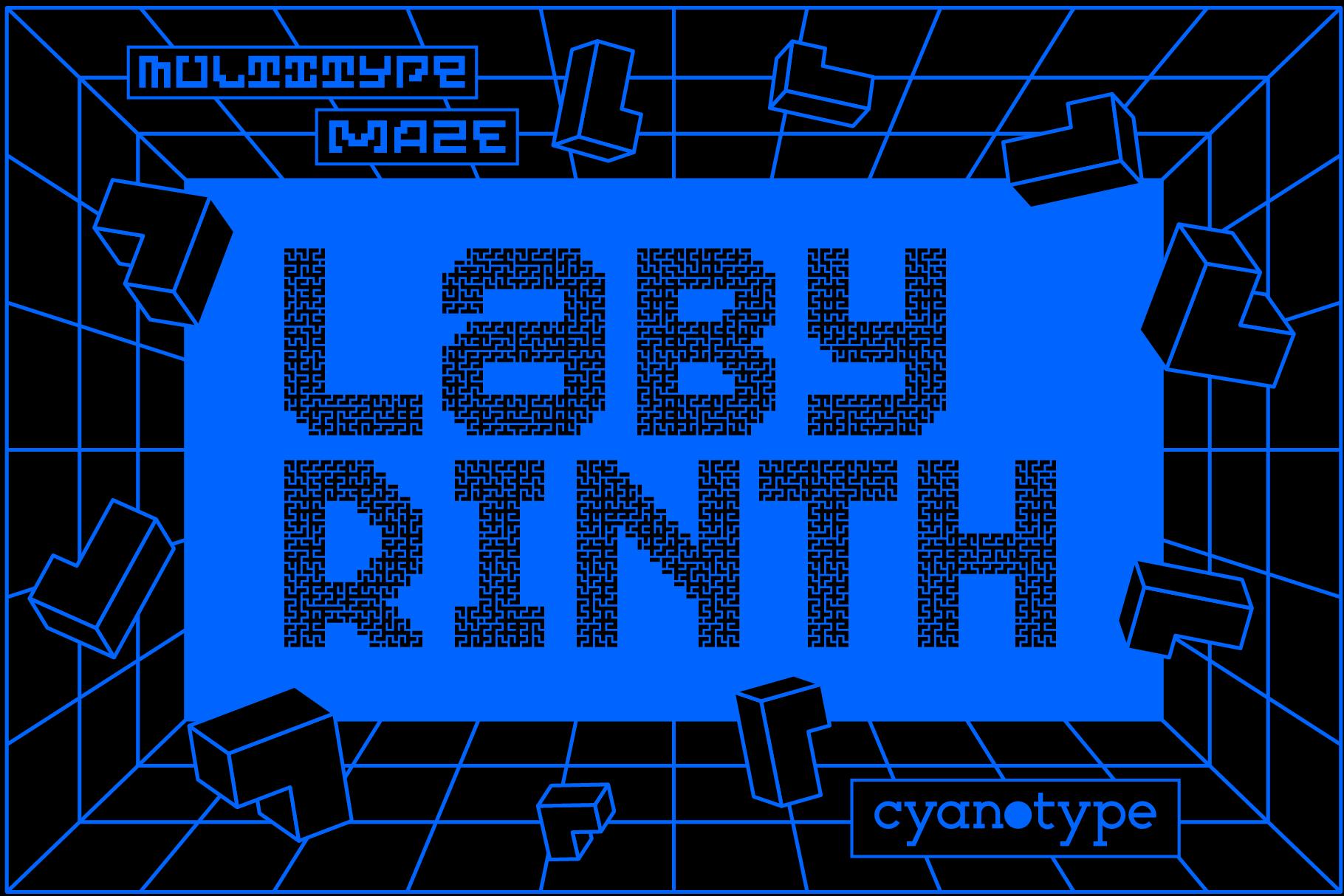 MultiType Maze Labyrinth Font
