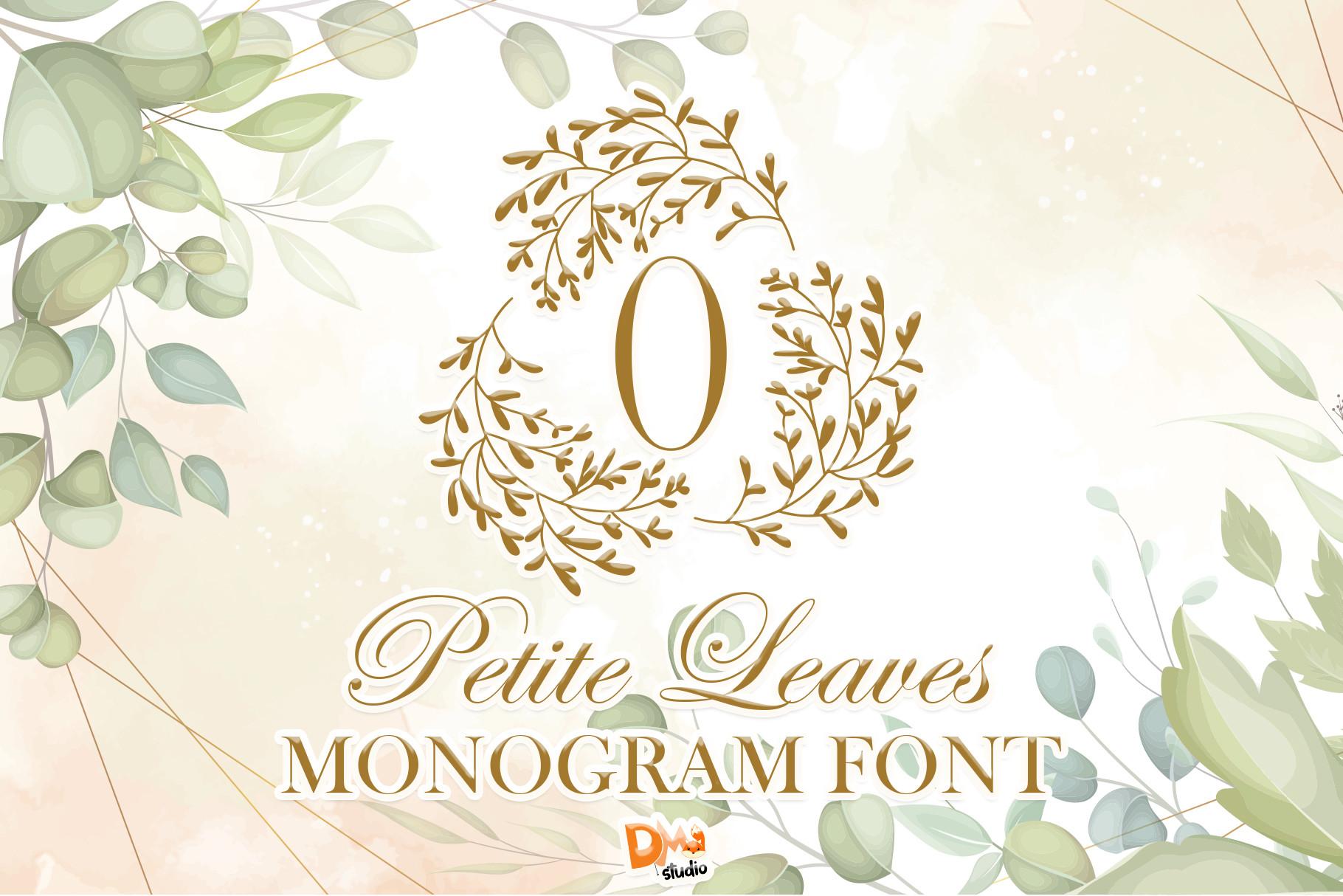 Petite Leaves Monogram Font