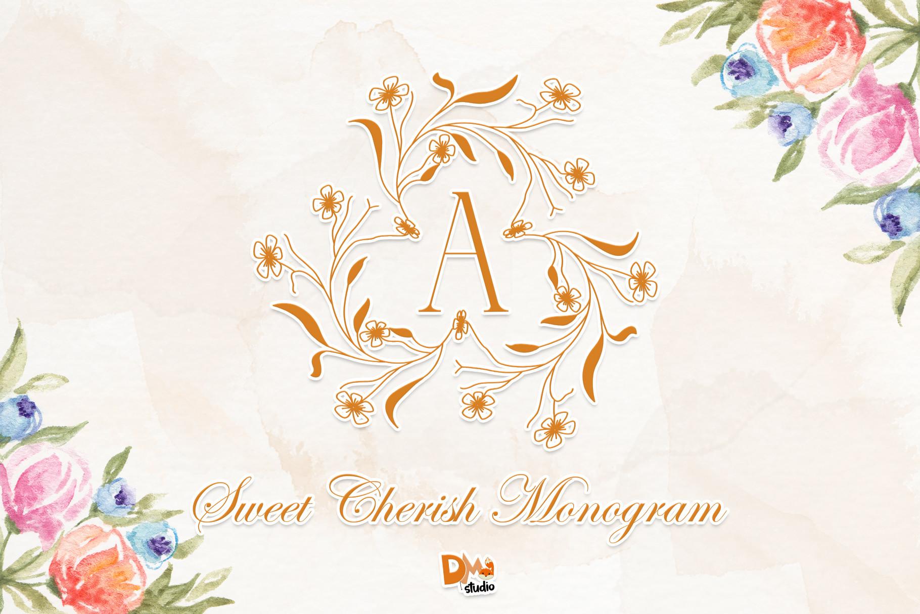 Sweet Cherish Monogram Font