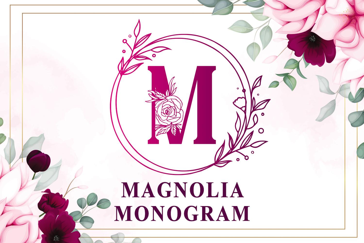 Magnolia Monogram Font