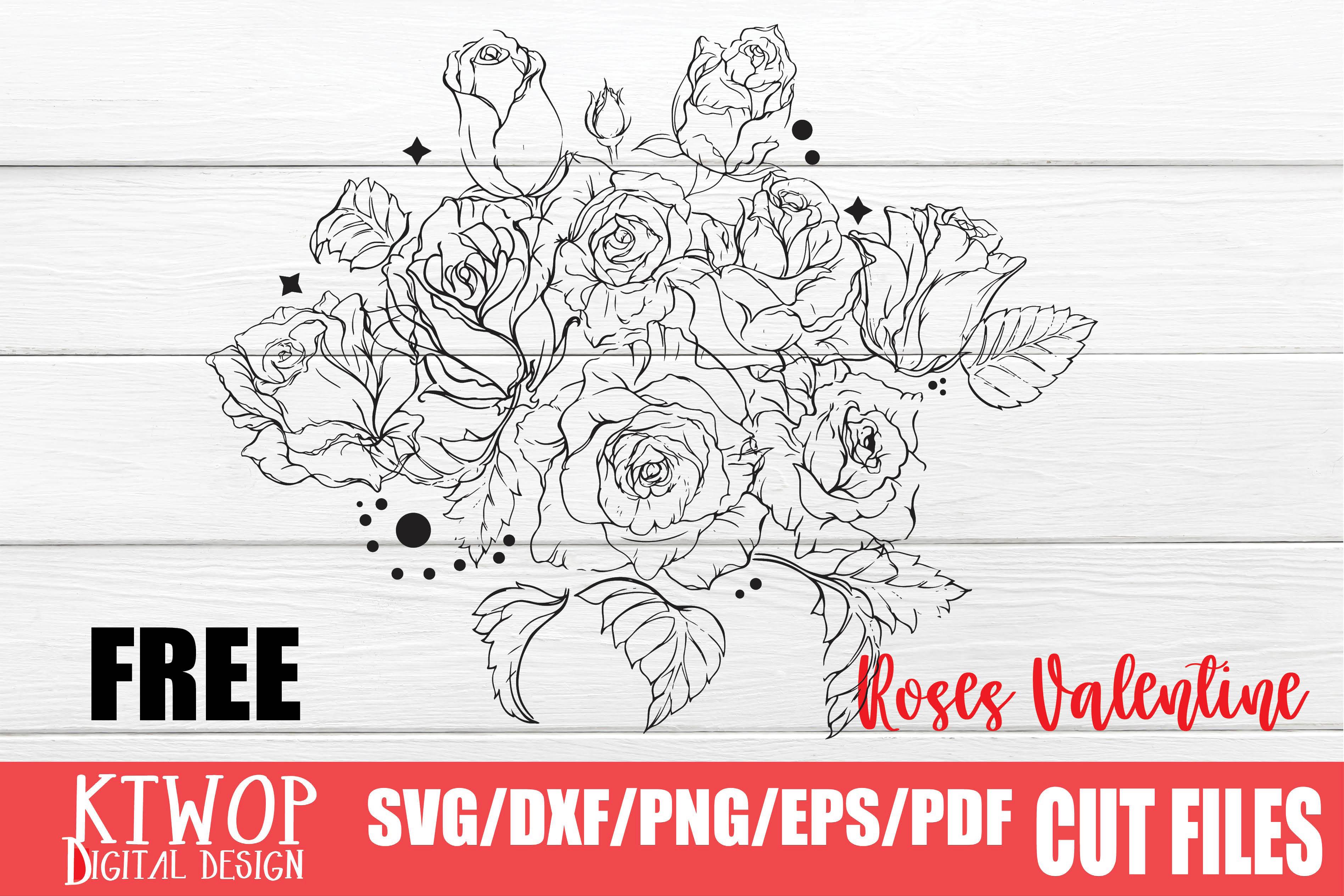 Free Rose Valentine's SVG Cut Files