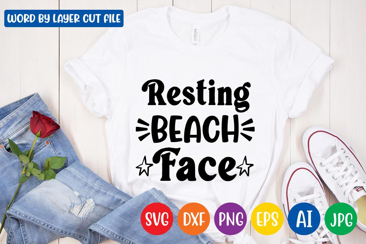 Resting Beach Face Svg