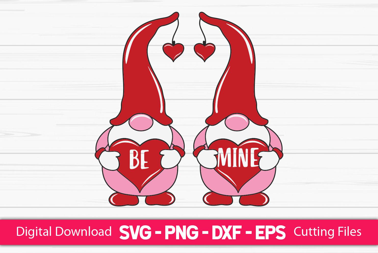 Be Mine Gnomes - Valentine's SVG