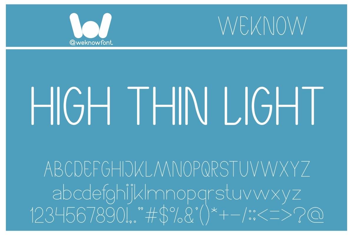 High Thin Light Font