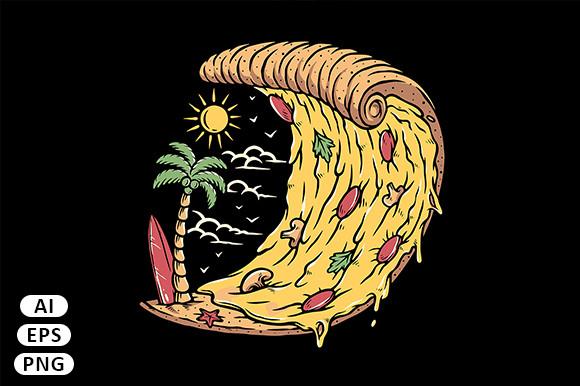 Pizza Waves Illustration