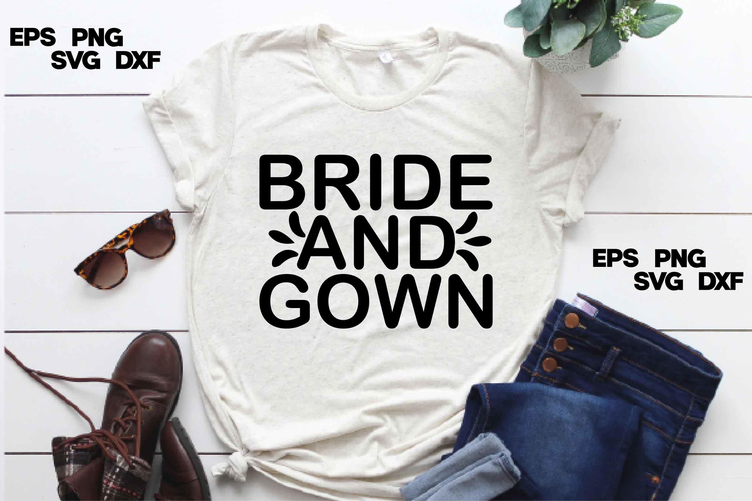 Wedding Svg Design, Bride and Gown