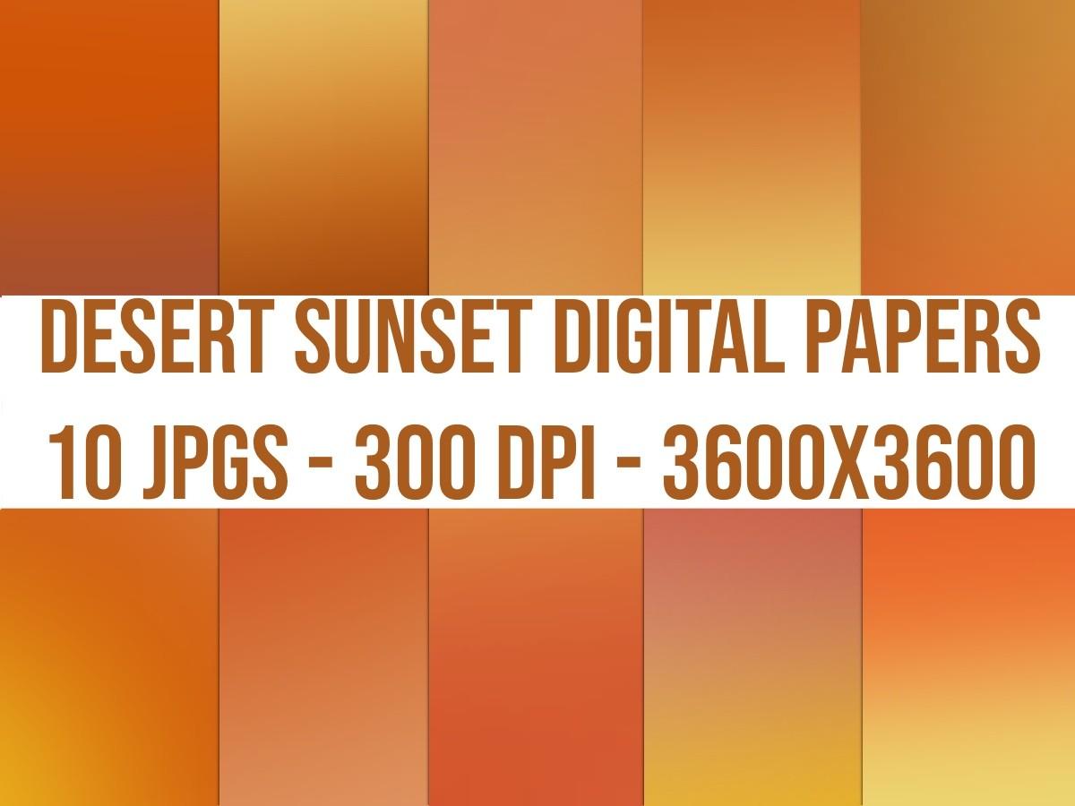 Desert Sunset Digital Papers