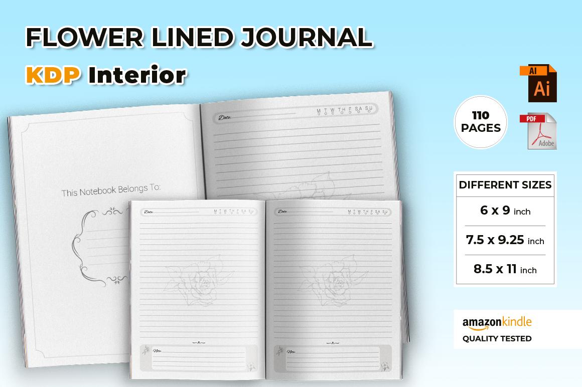 Flower Lined Journal