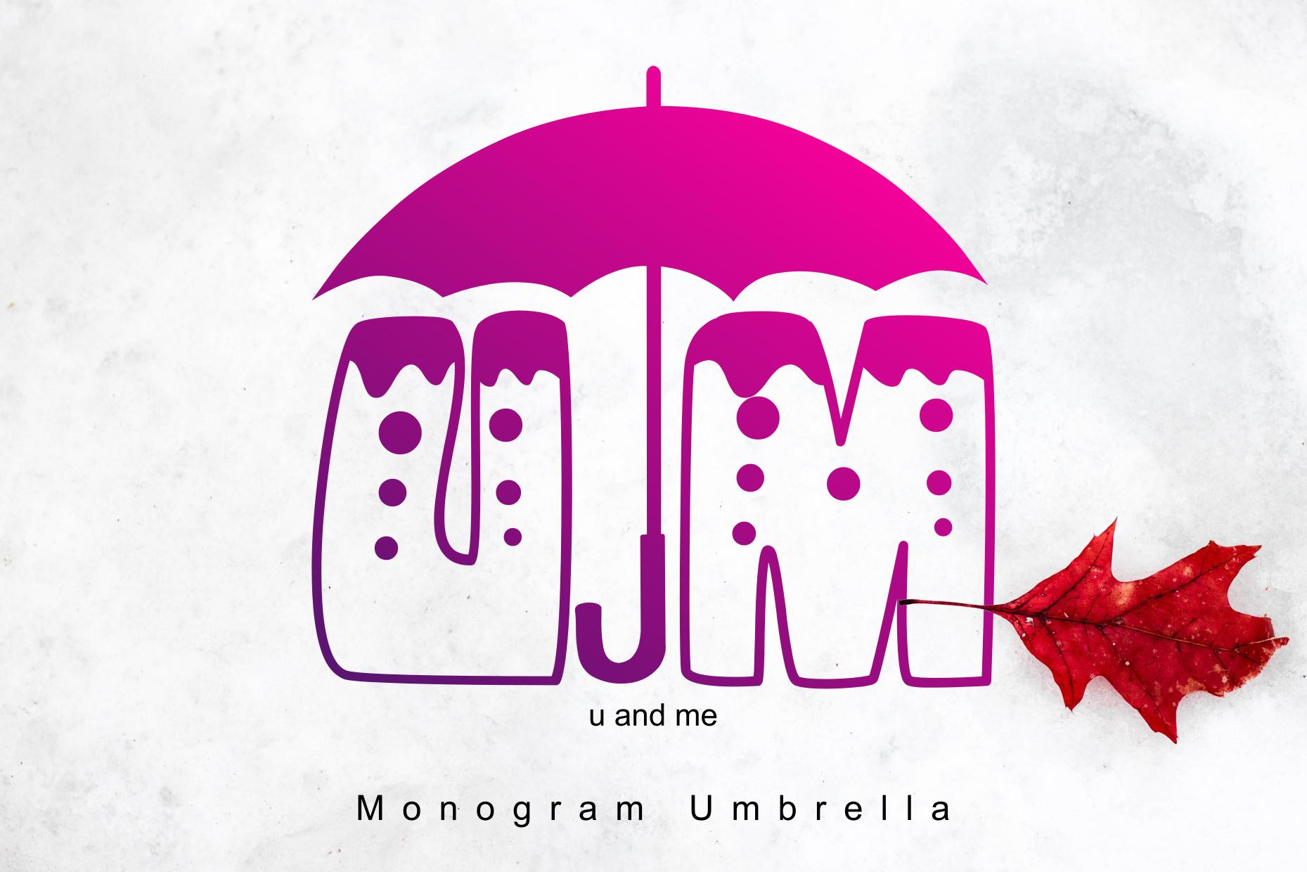 Monogram Umbrella Font