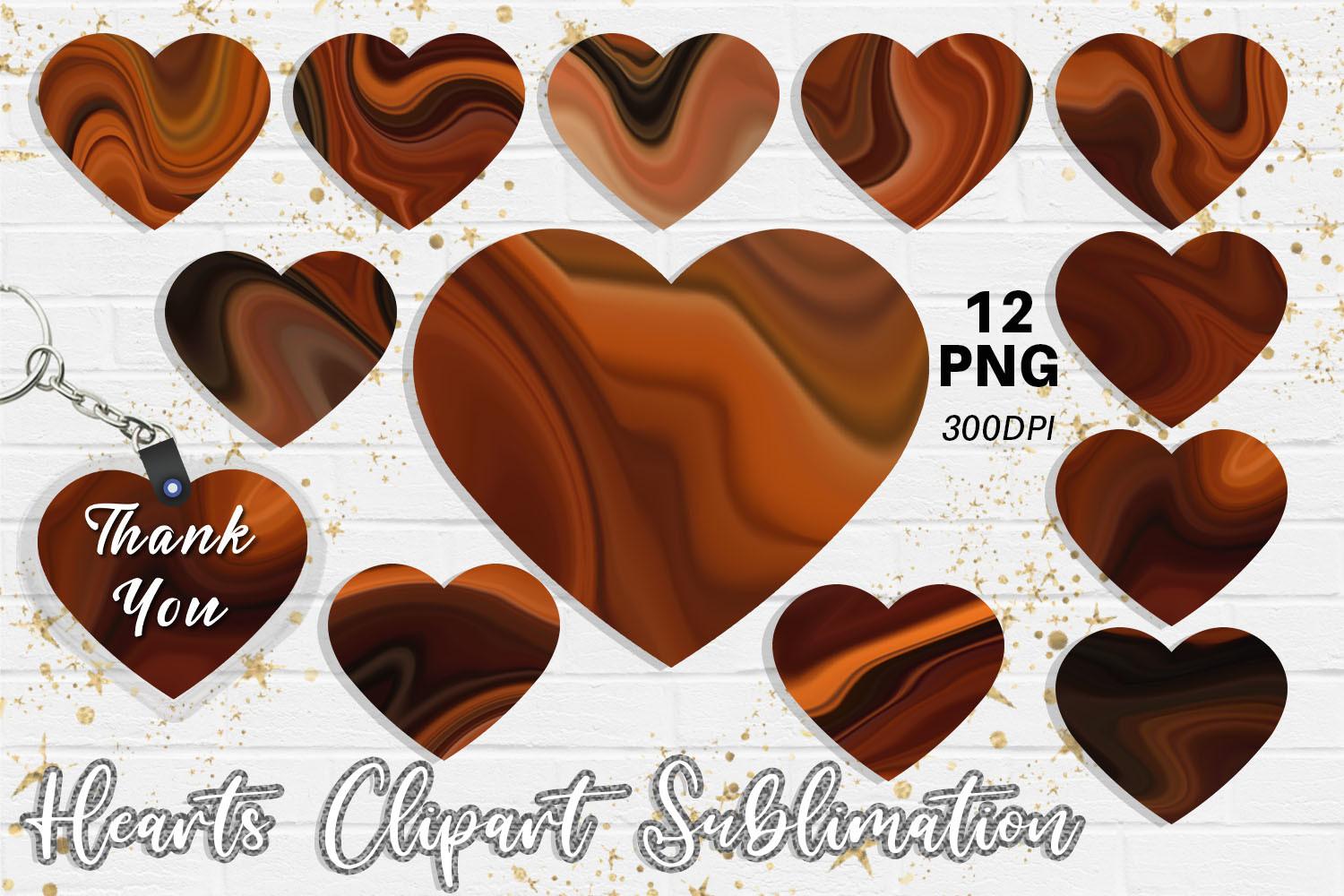 Hearts Sublimation Design Wave Texture