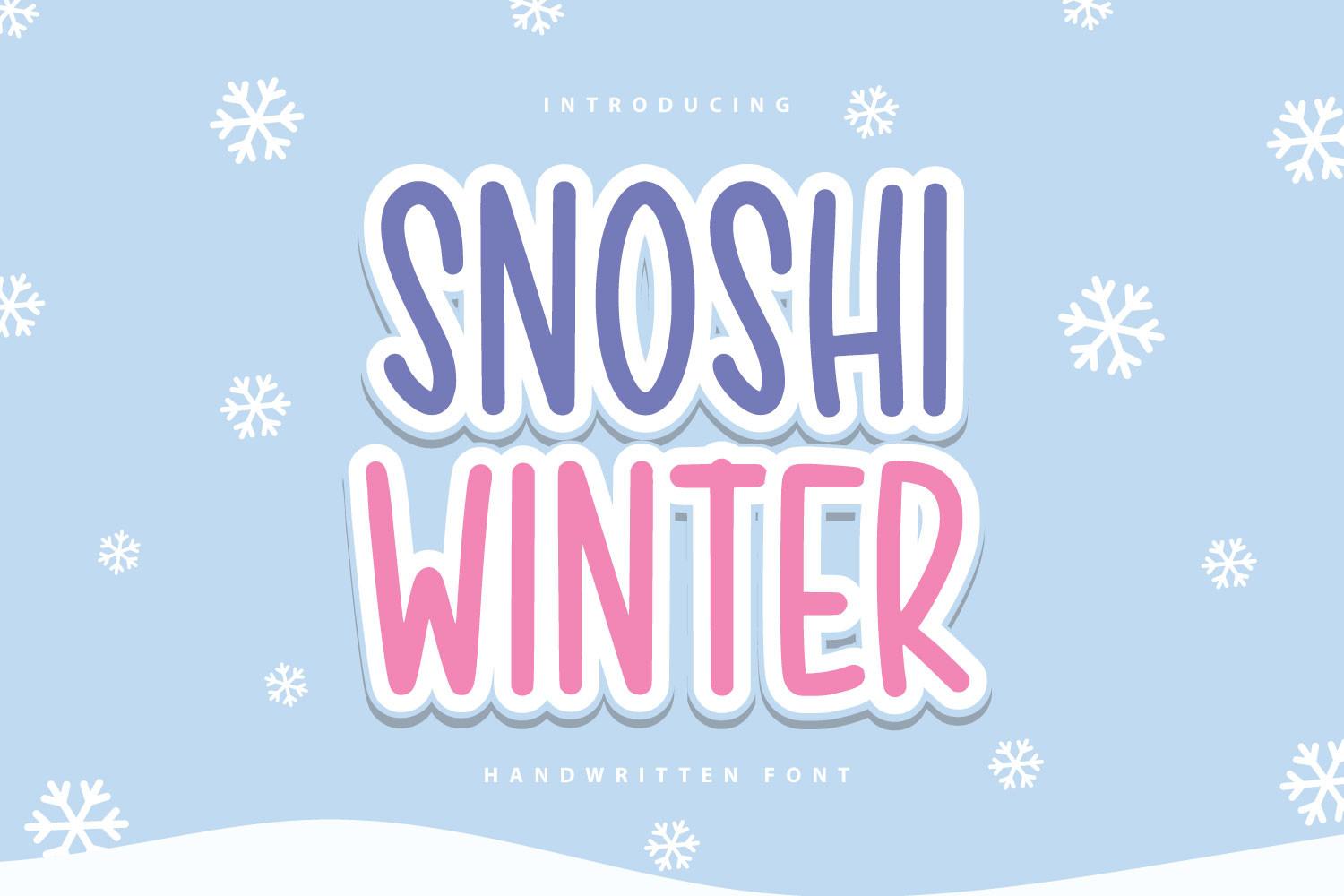 Snoshi Winter Font