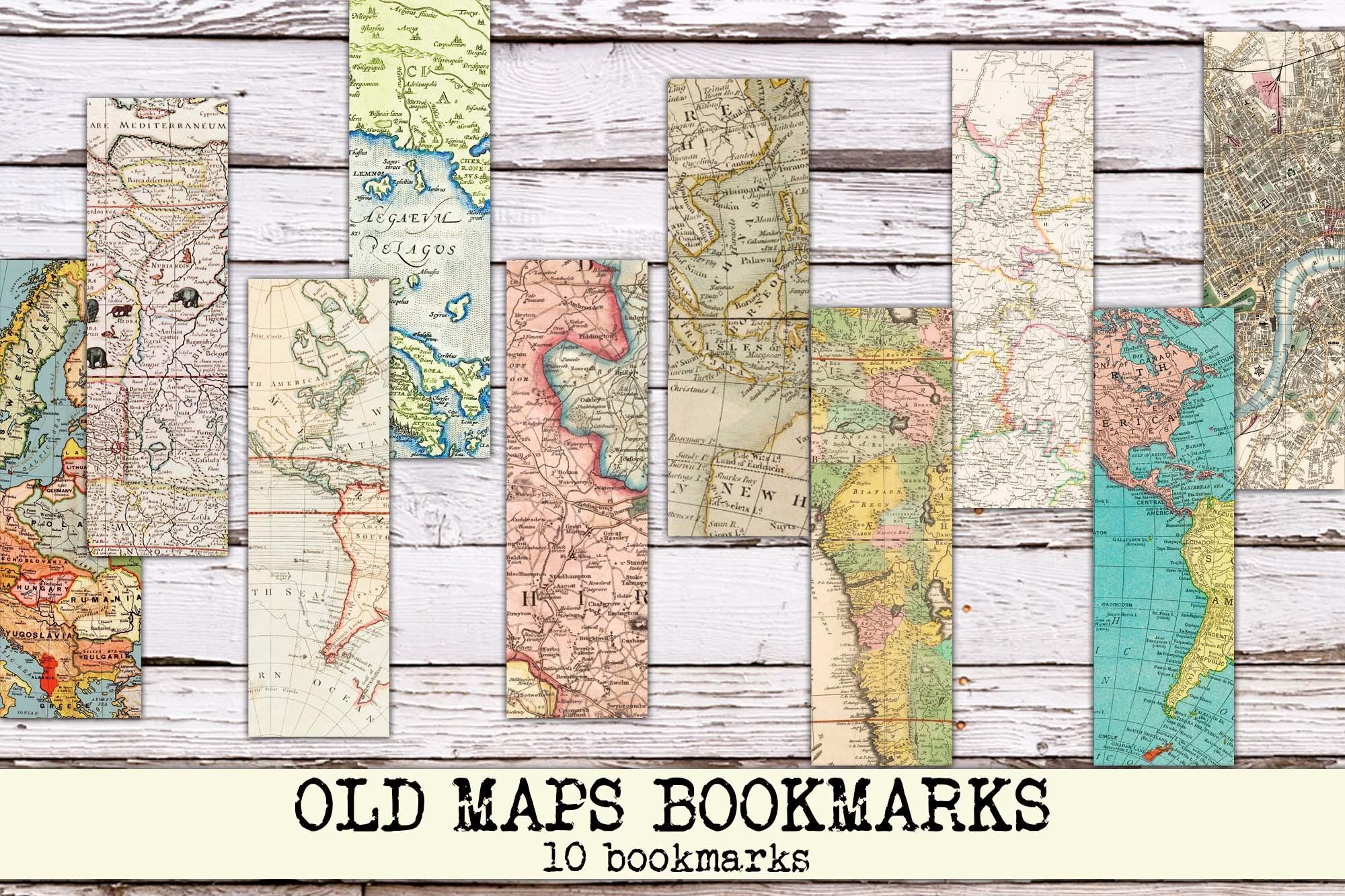 Vintage Maps Bookmarks