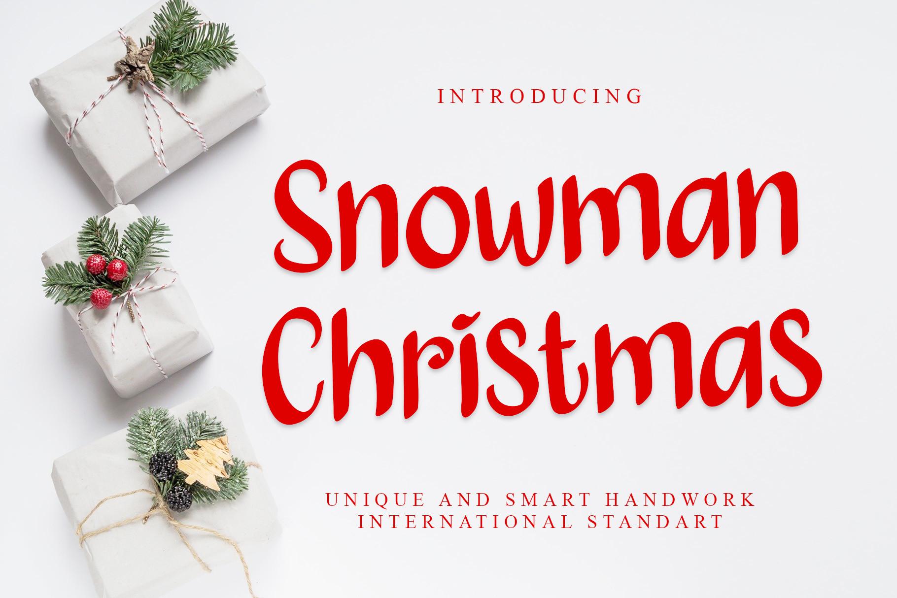 Snowman Christmas Font