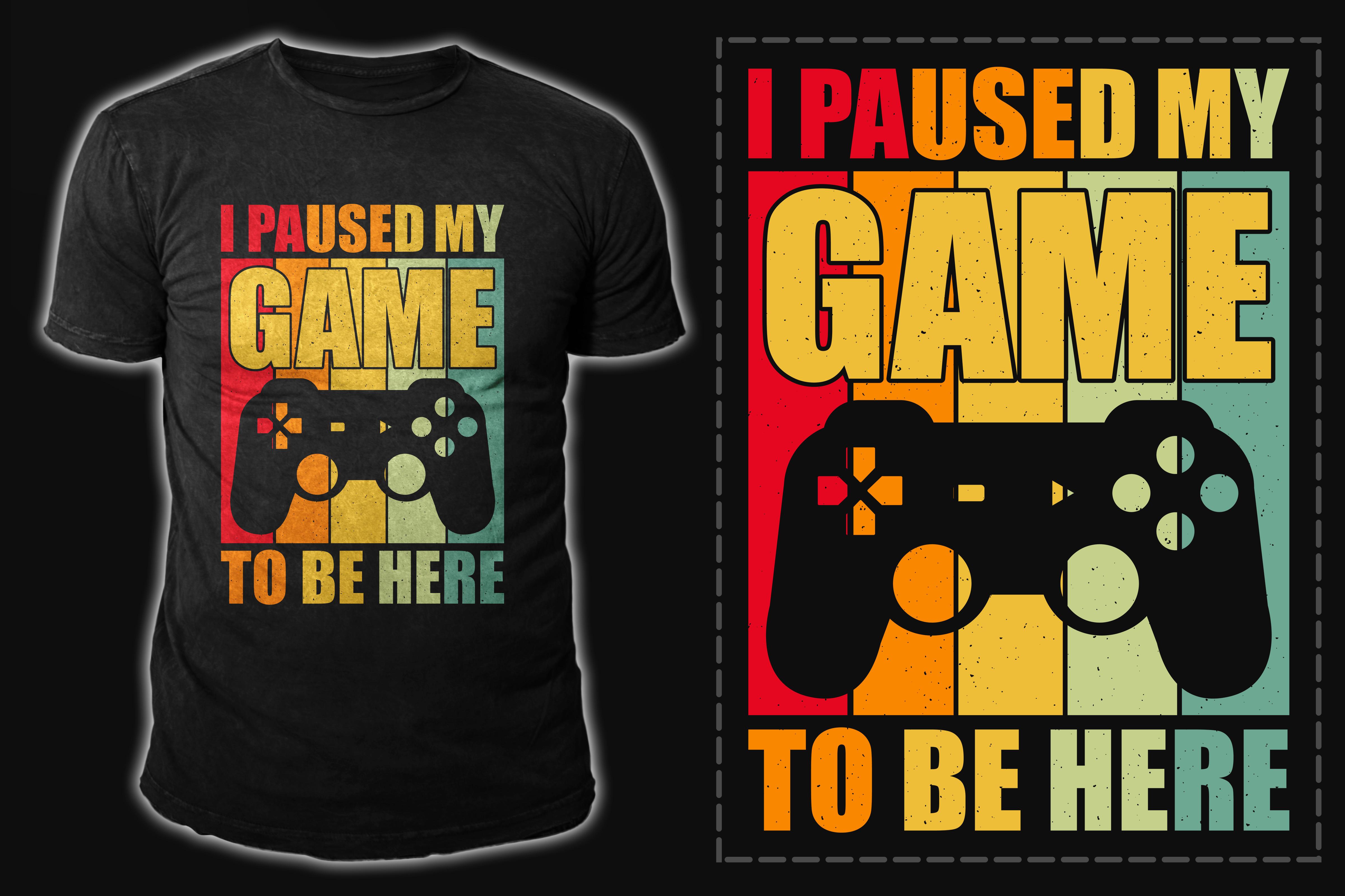 Gamer T-shirt Design Vector Graphic