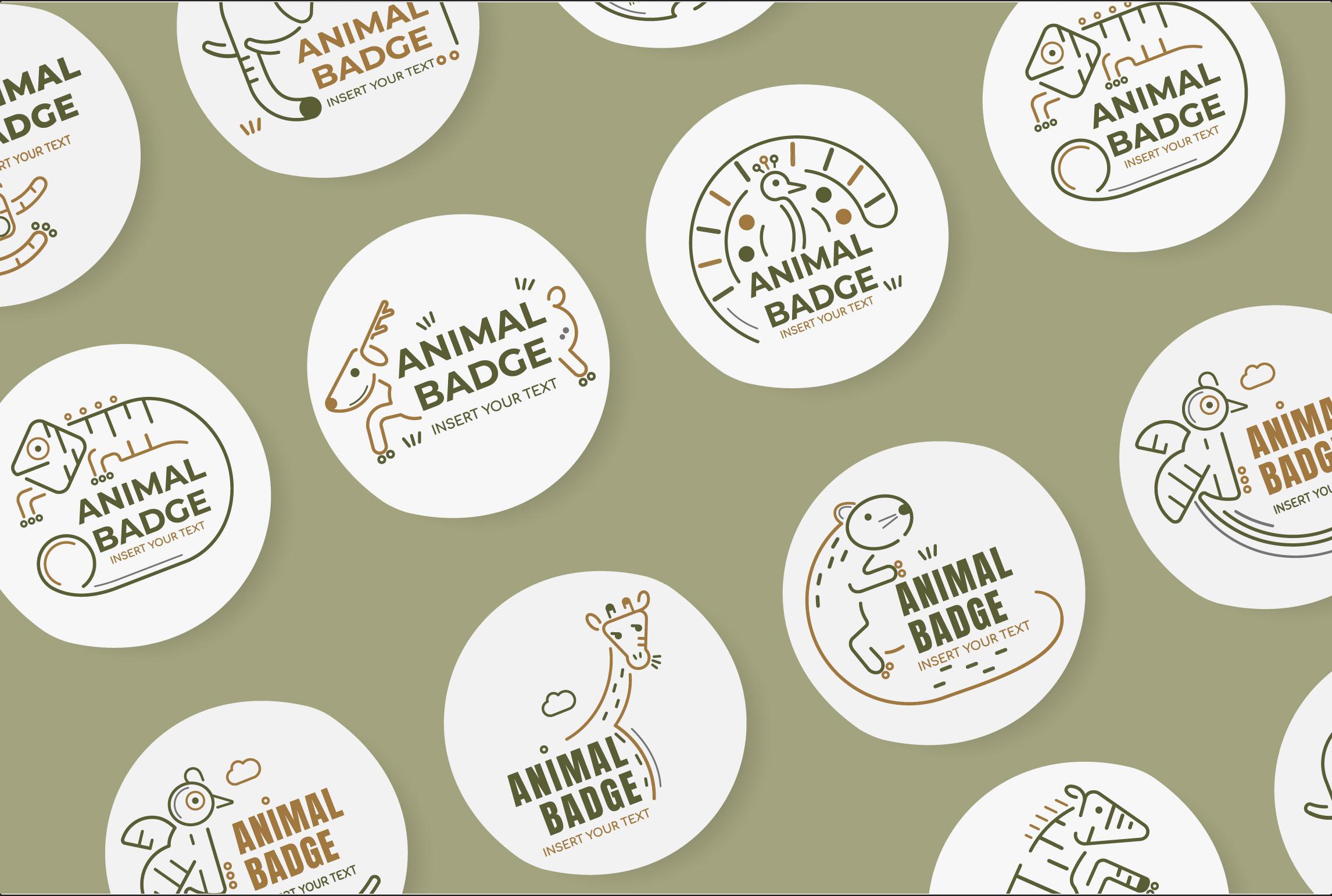 Animal Badge Elements Design