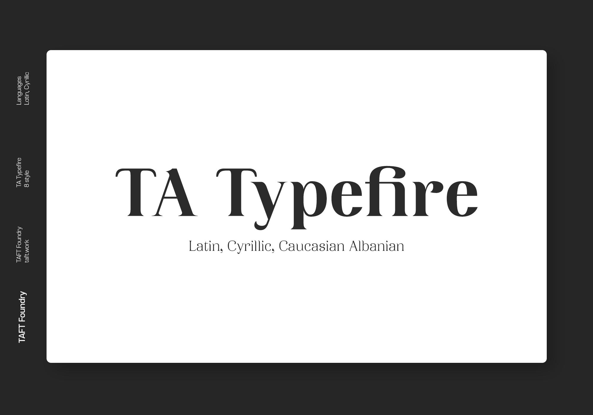 TA Typefire Font
