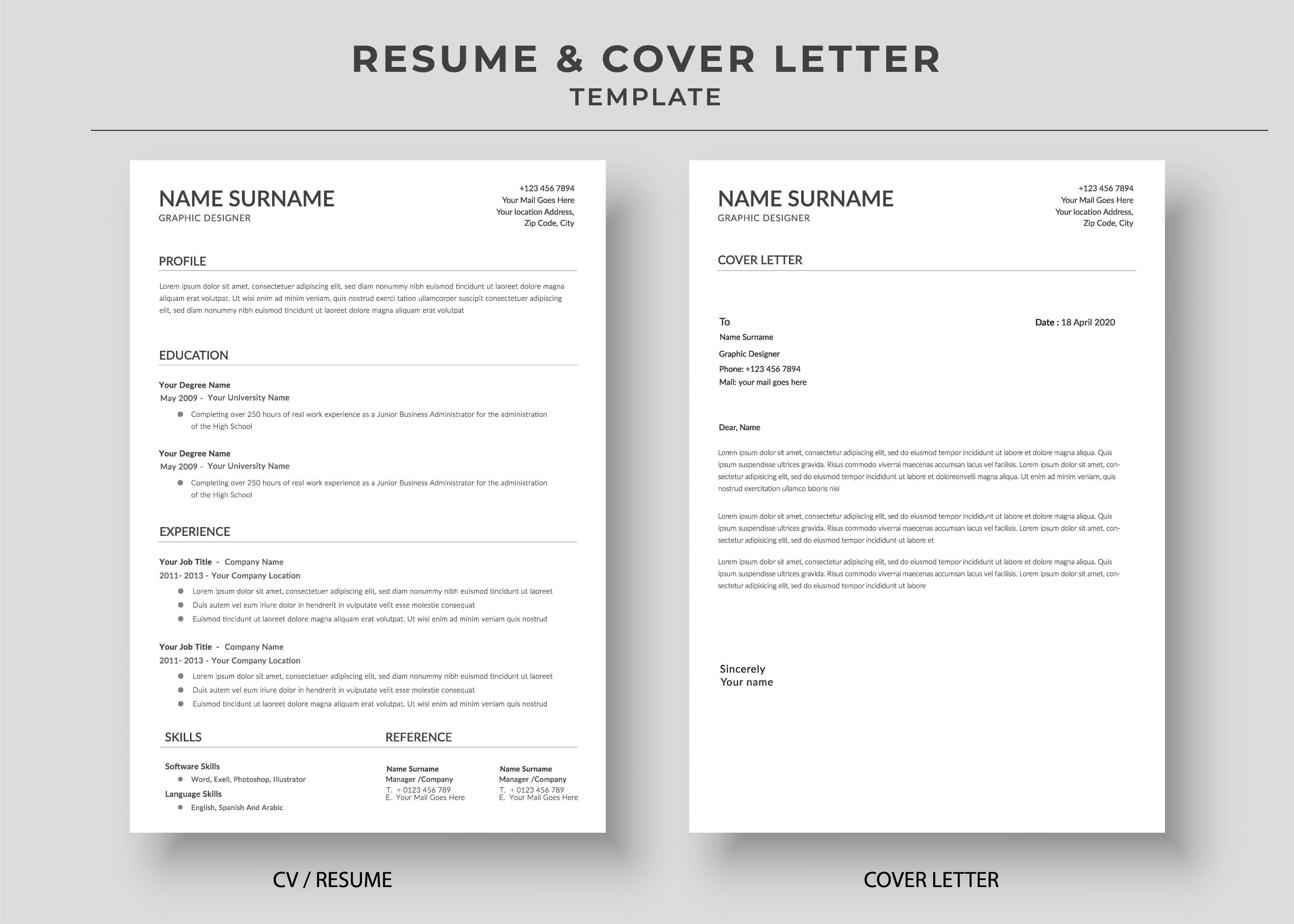 Resume and Cover Letter Template