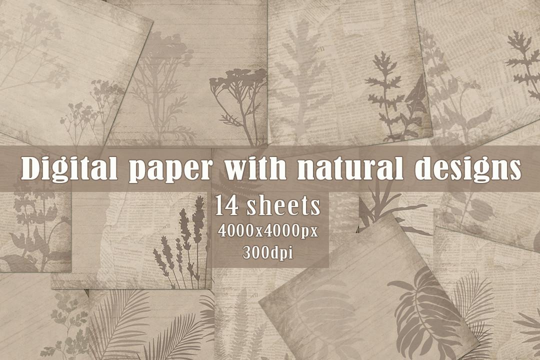 Digital Paper with Natural Designs