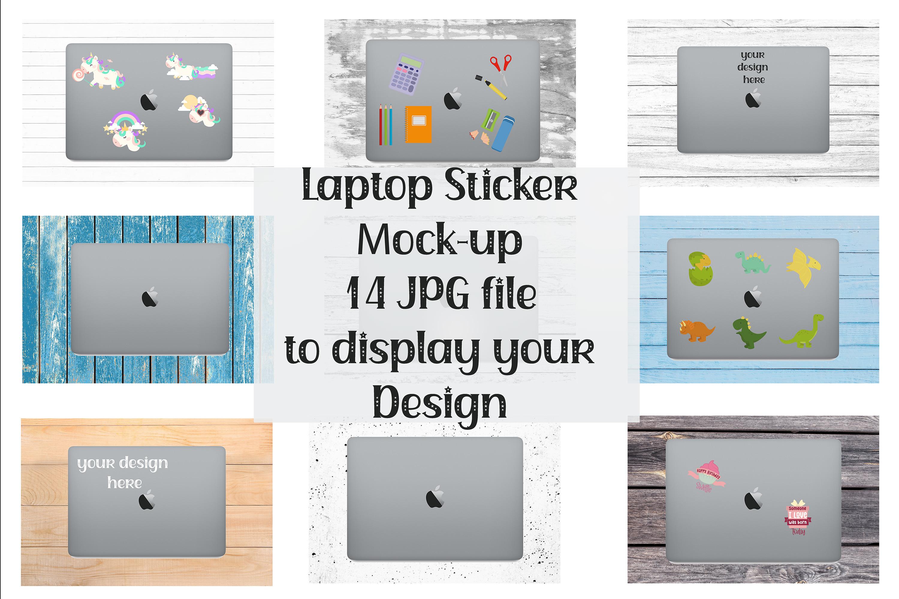 Laptop Sticker Mockup Bundle