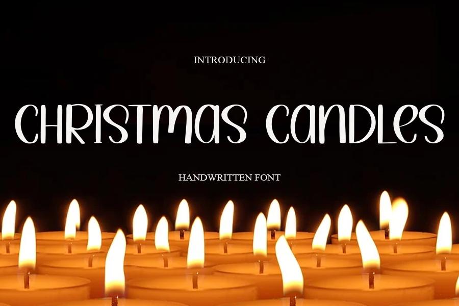 Christmas Candles Font