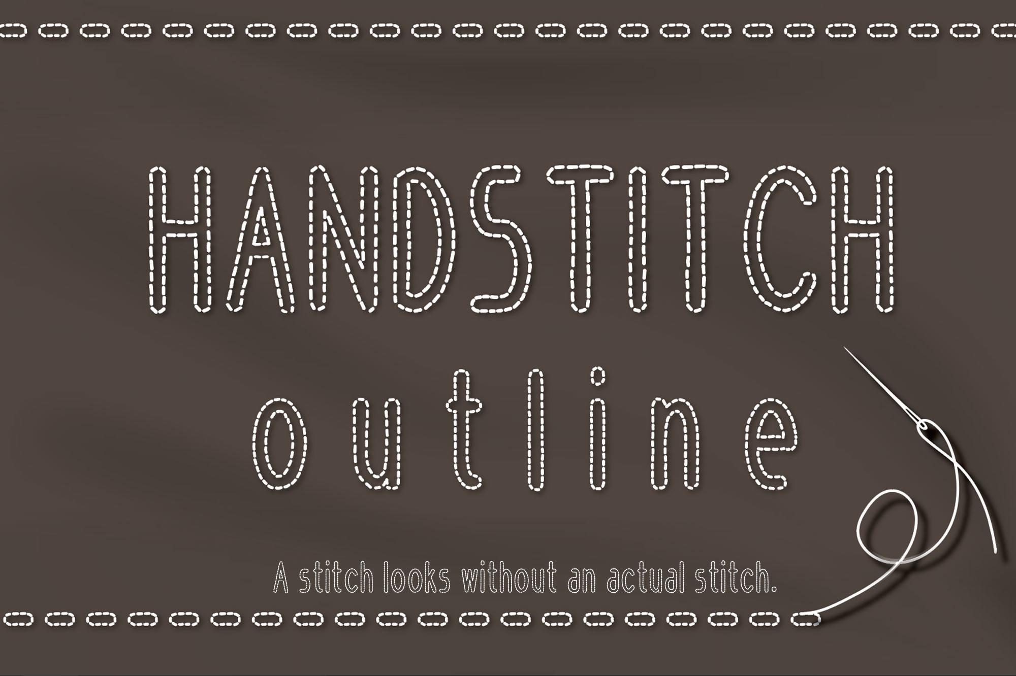 Handstitch Outline Font