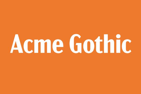 Acme Gothic Font