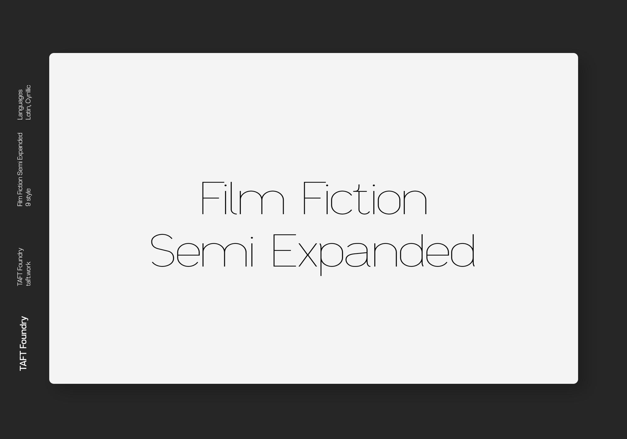 Film Fiction Semi-Expanded Font Font
