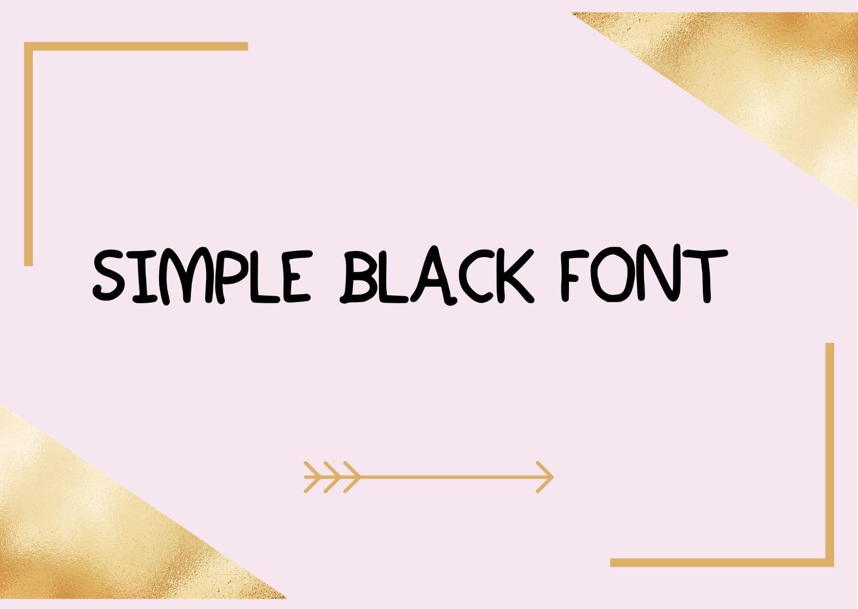 Simple Black Font