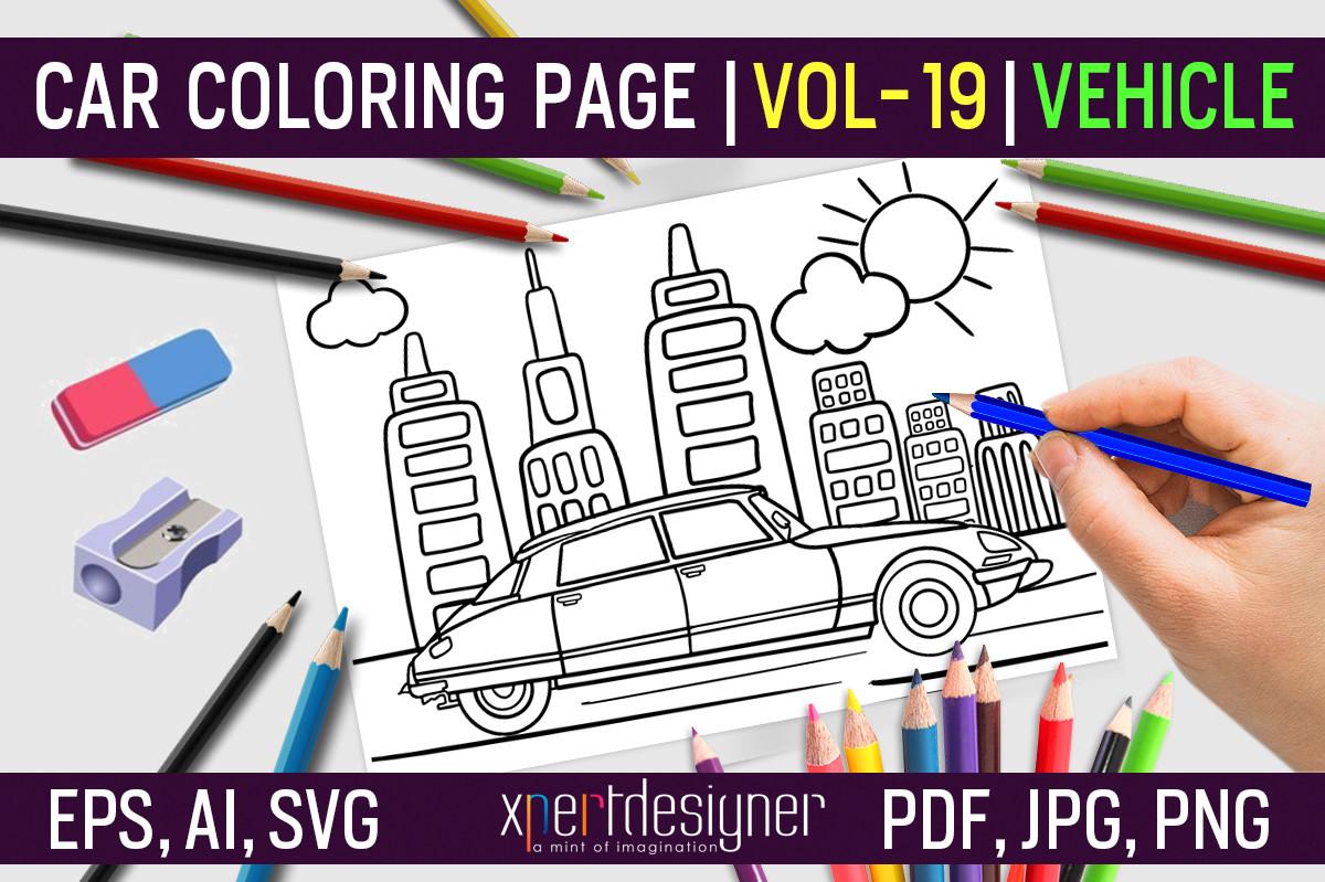Car Coloring Page | Vol - 19 | Vehicle