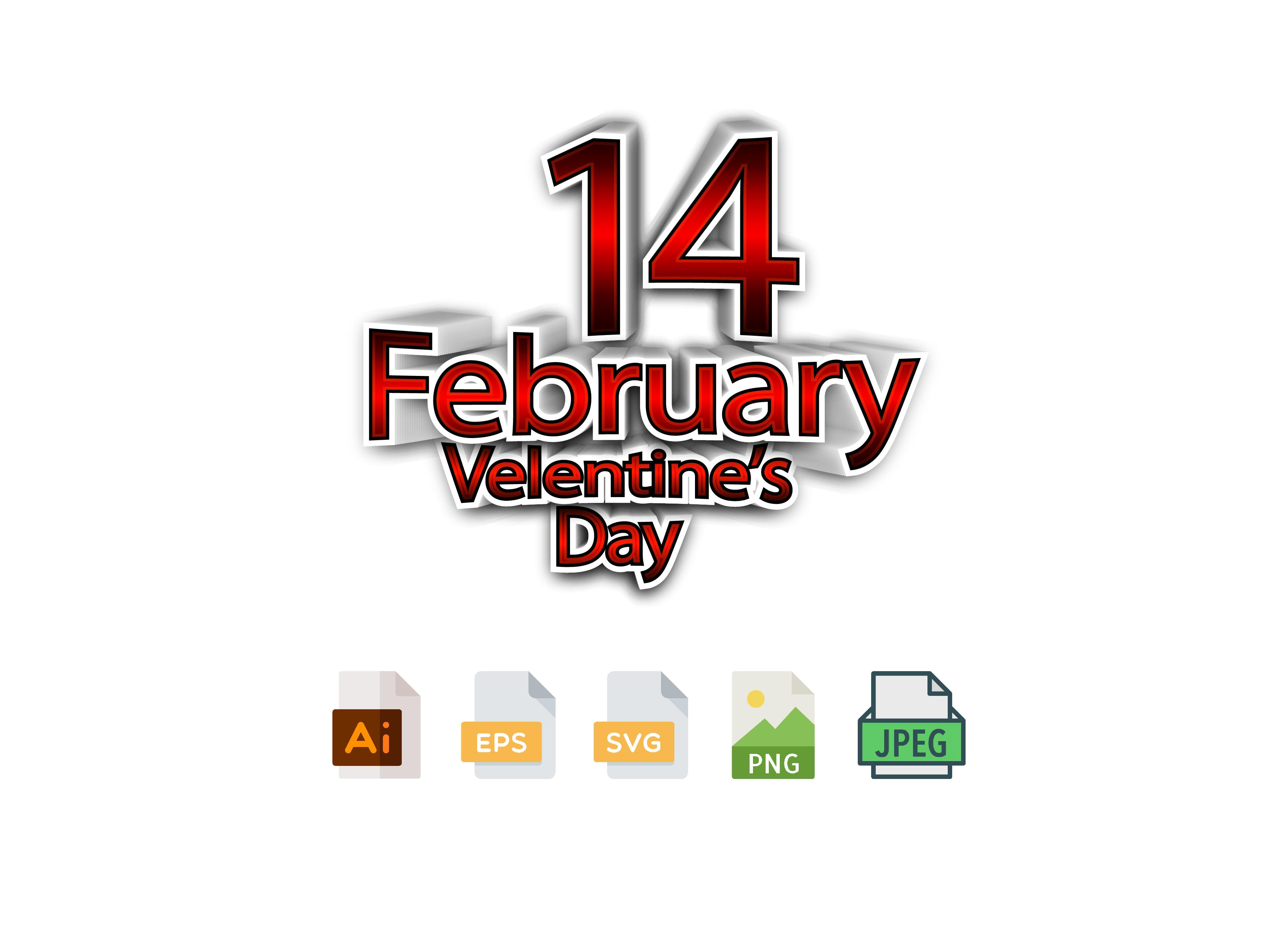 Happy Valentines Day 3D SVG