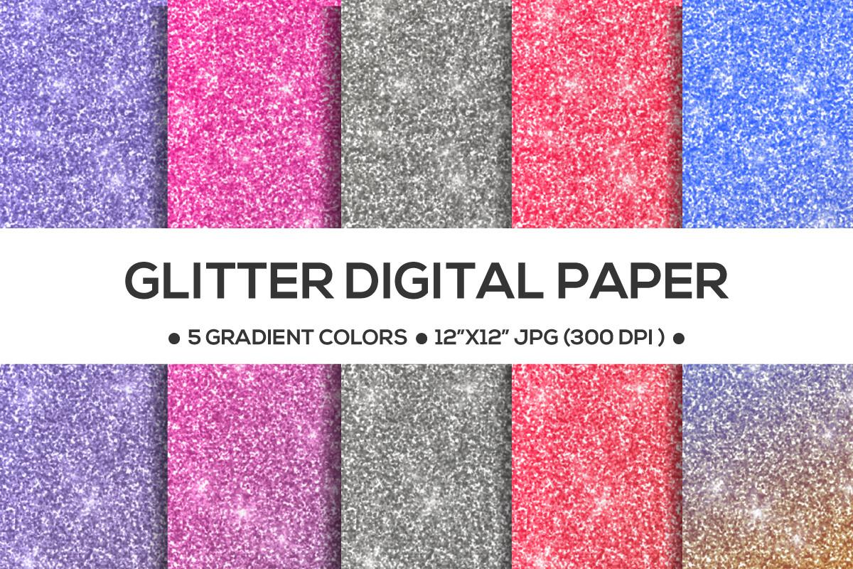 Glitter Digital Papers Set