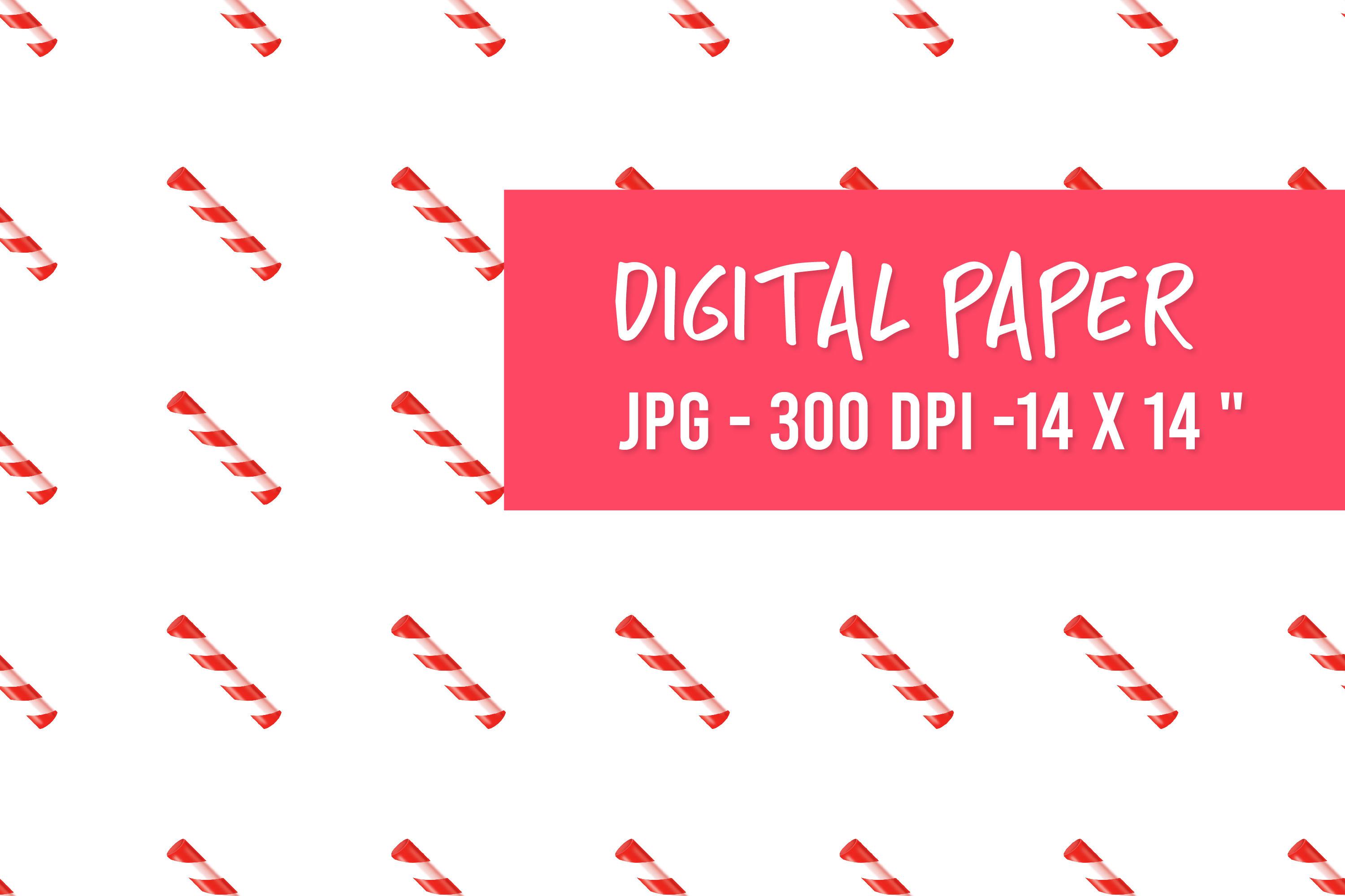 Digital Paper with Striped Candy Sticks