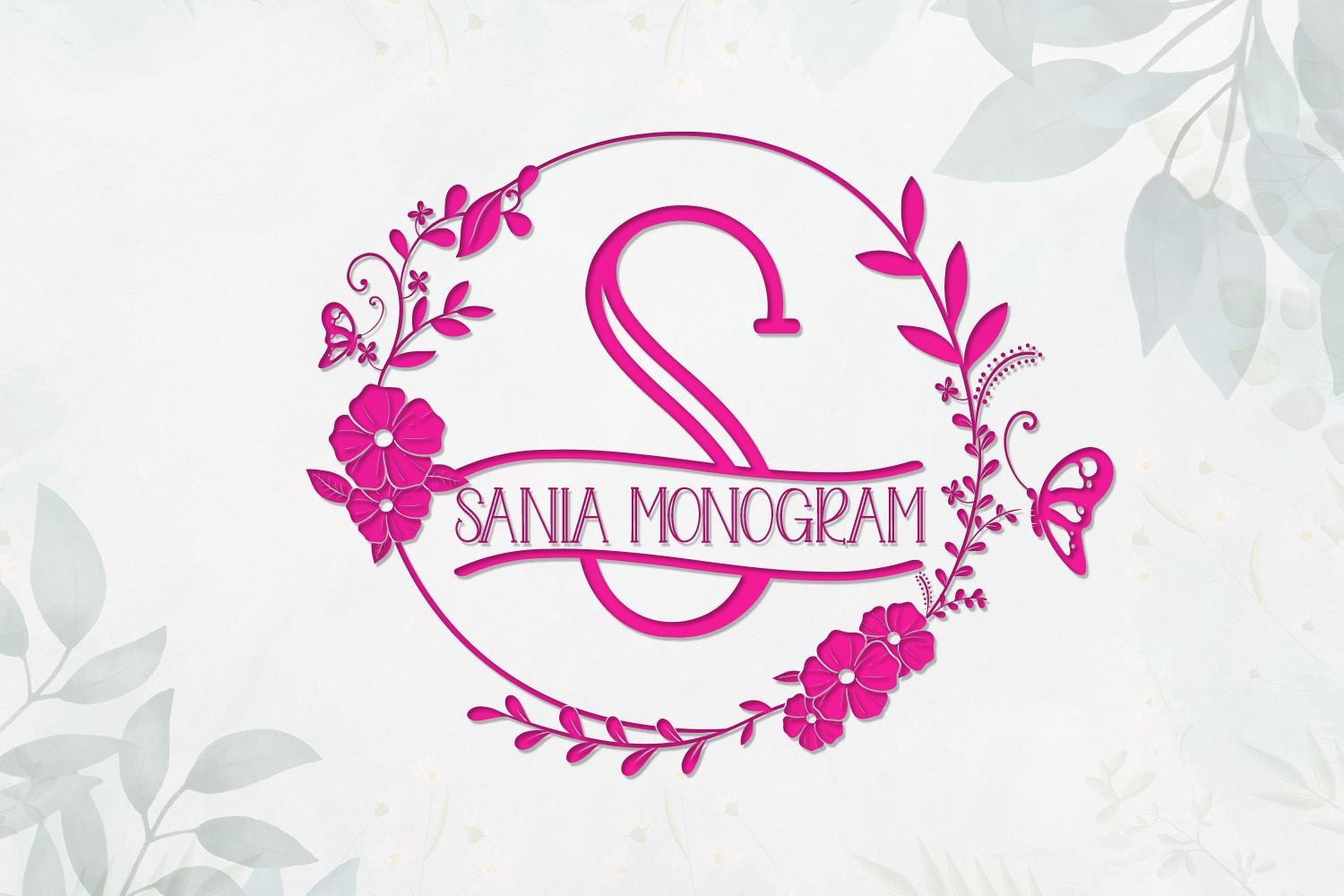 Sania Monogram Font