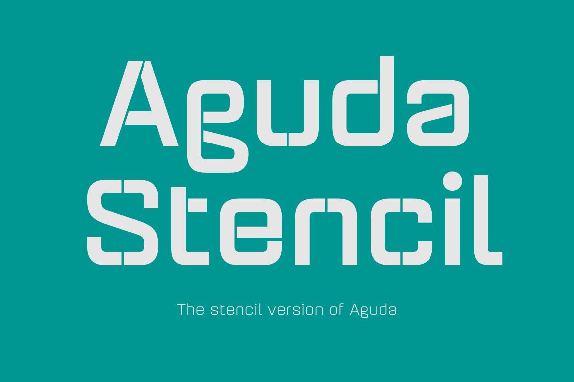 Aguda Stencil Family Font