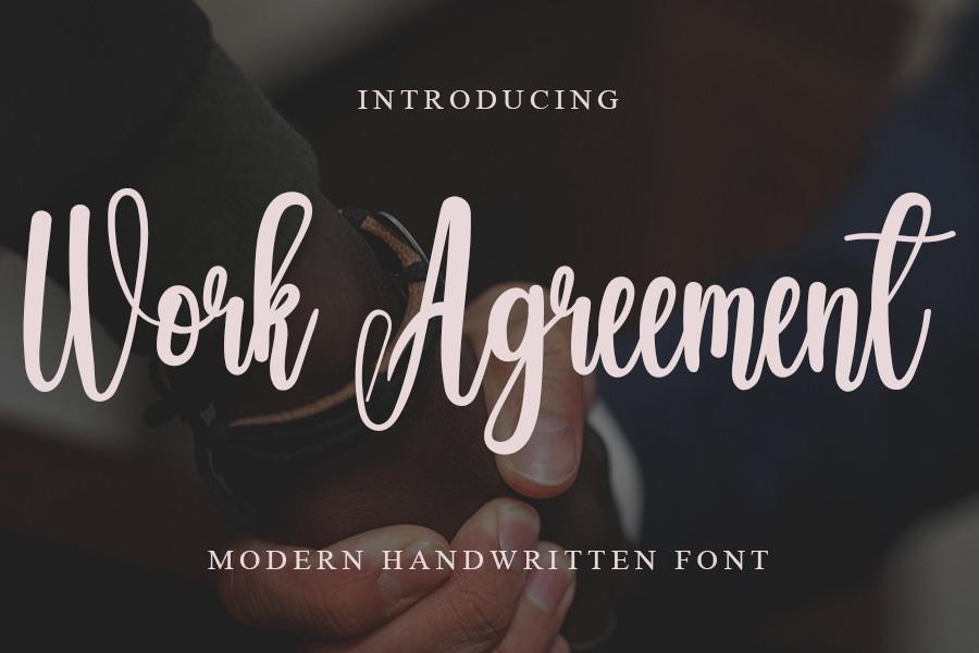Work Agreement Font