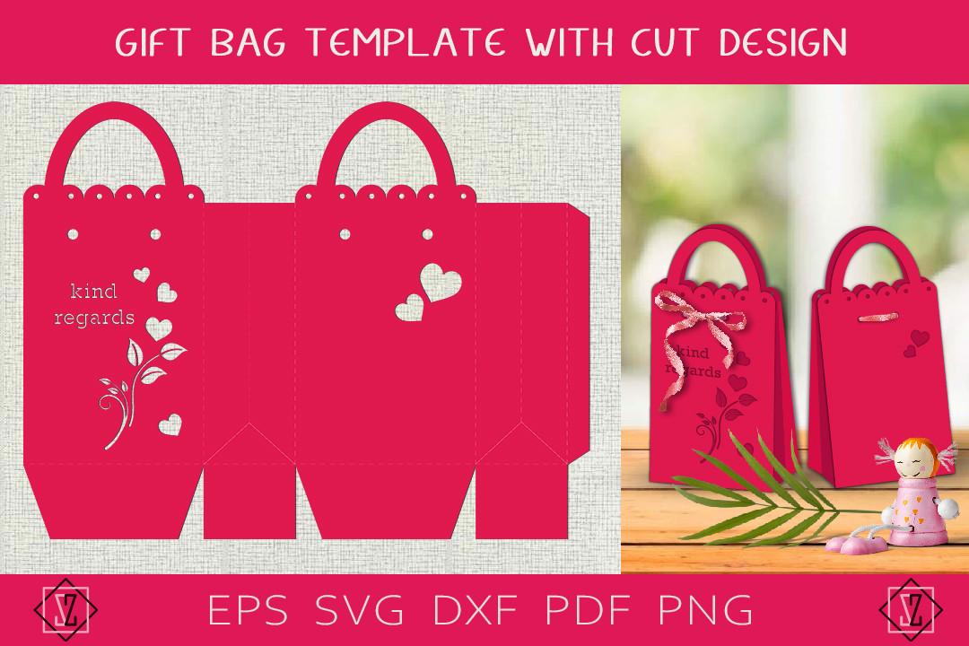Gift Wrap. Handbag Template. Cutting Fil