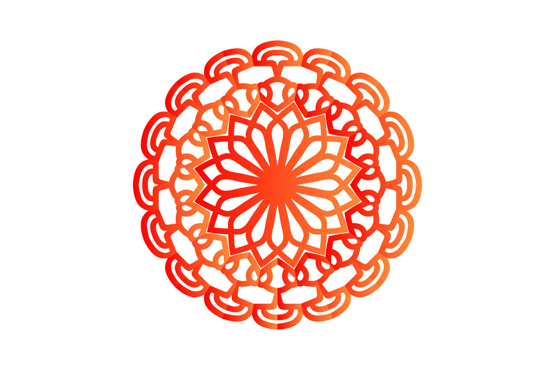 Mandala Gradient Illustration Style Line