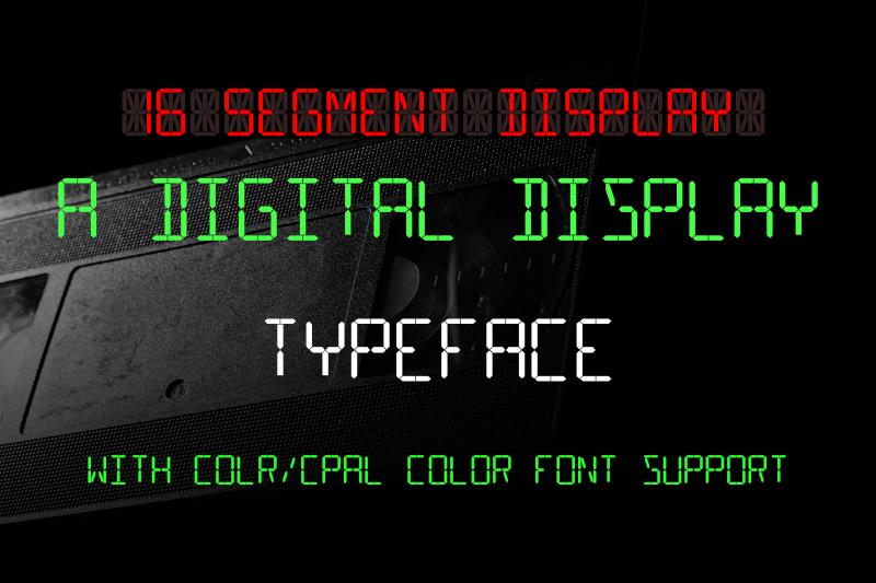 16 Segment Display Font