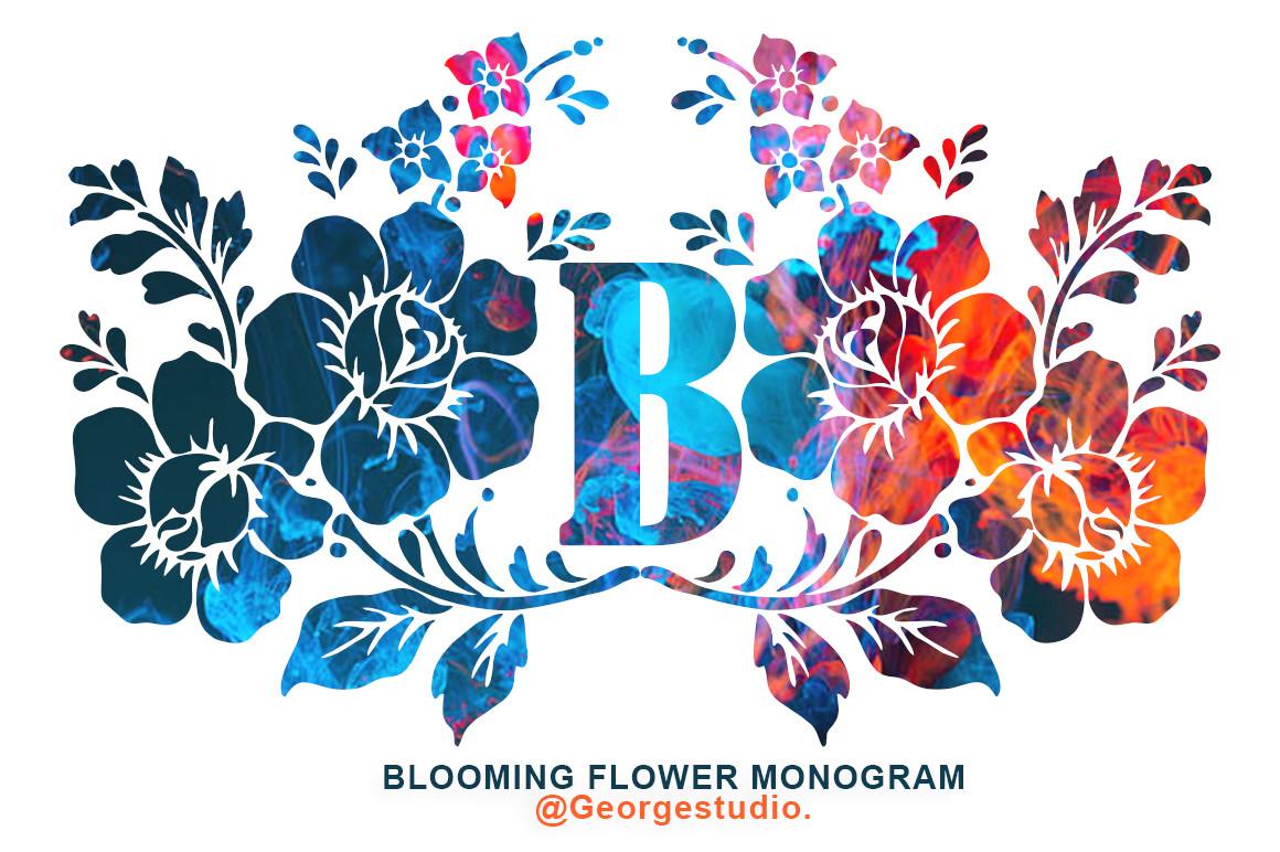 Blooming Flower Monogram Font