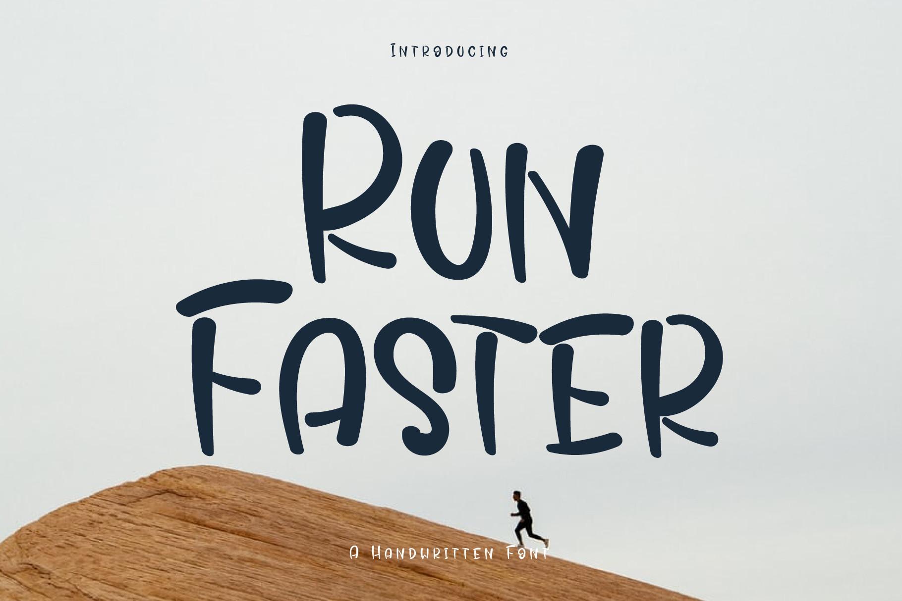 Run Faster Font