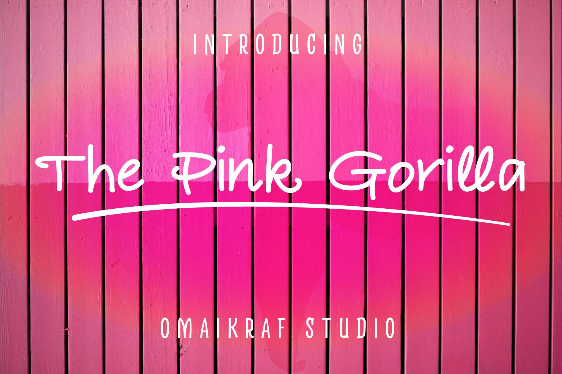 The Pink Gorilla Font