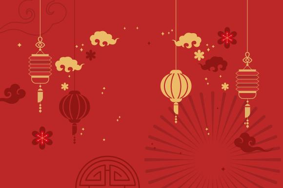 Chinese New Year Celebration Festive Bac