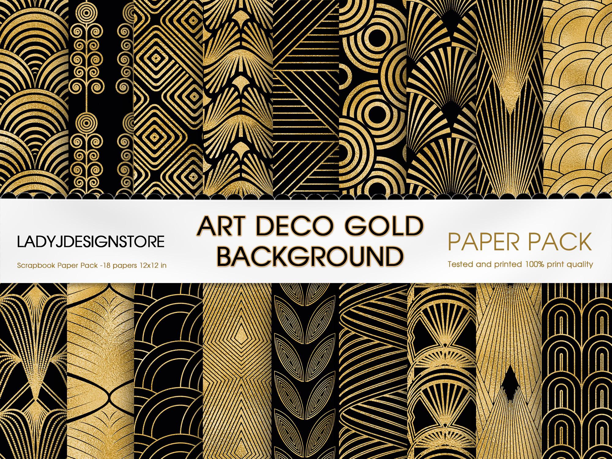 Art Deco Gold and Black