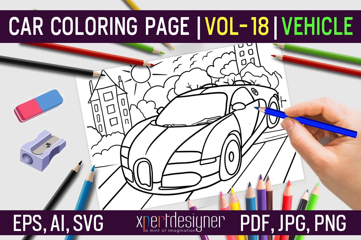 Car Coloring Page | Vol - 18 | Vehicle
