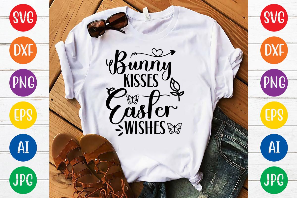 Bunny Kisses  Easter  Wishes Svg Design