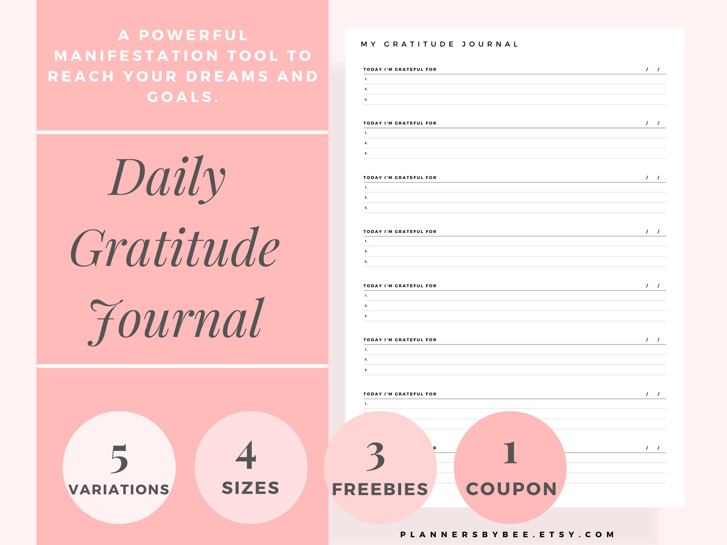 Gratitude Journal Printable Daily Mind